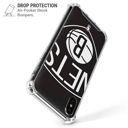 NBA Brooklyn Nets Large Logo iPhone XS Max Clear Case